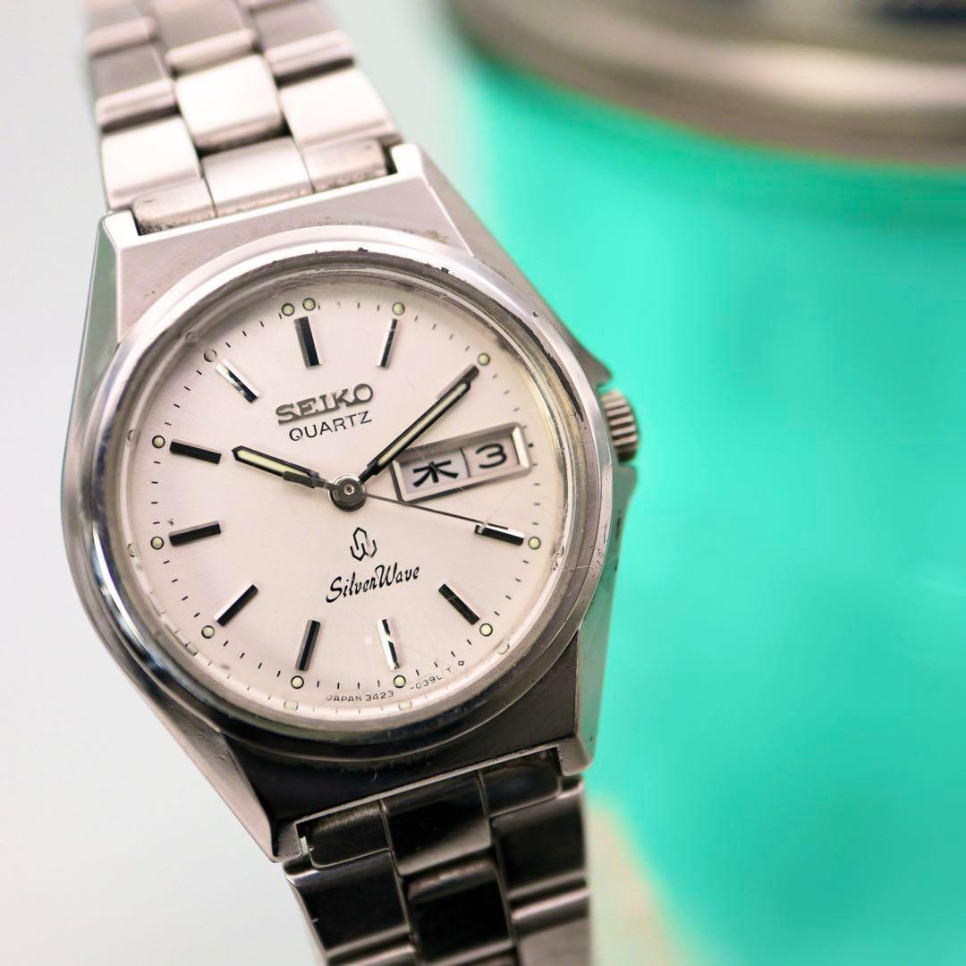 SEIKO Silver Wave デイト シルバー レディース 腕時計 889
