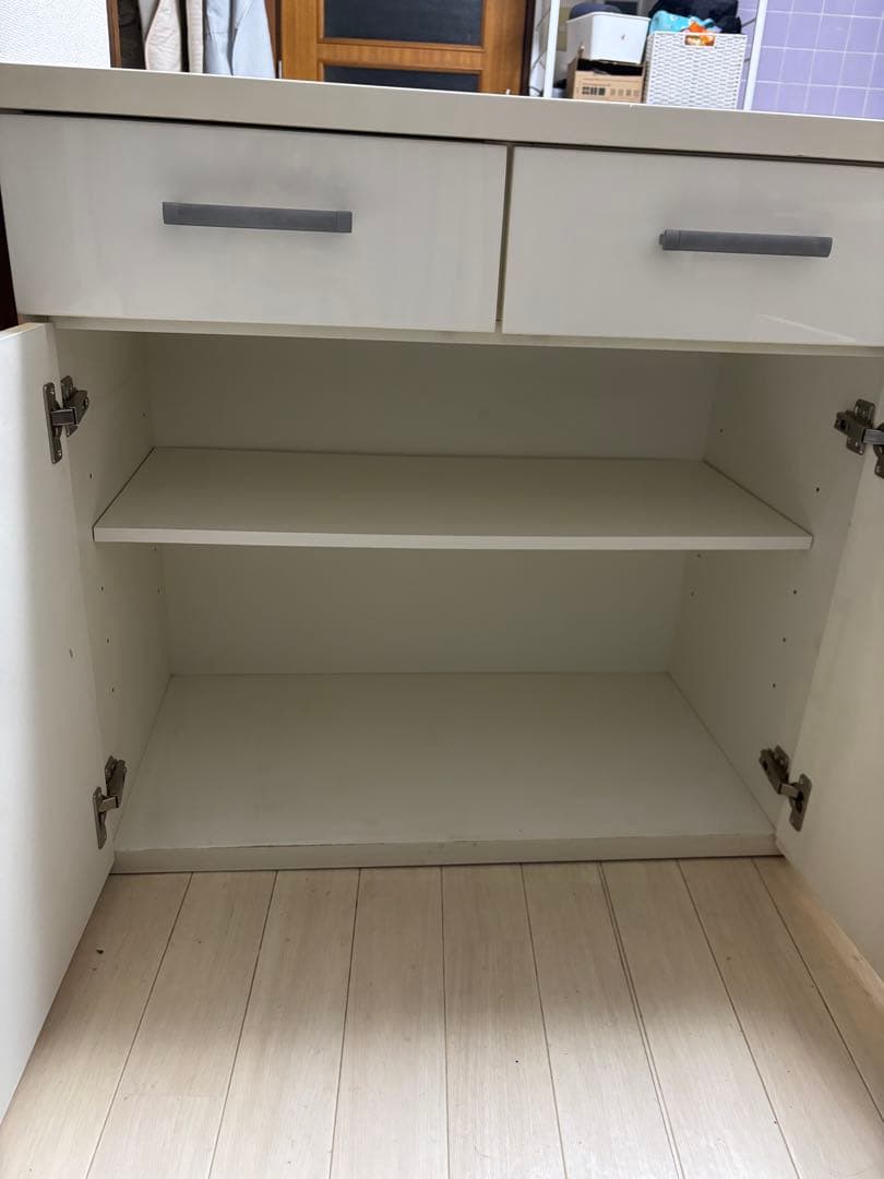 ホワイト　キッチンボード　キッチンカウンター　カップボード　値下げ❌
