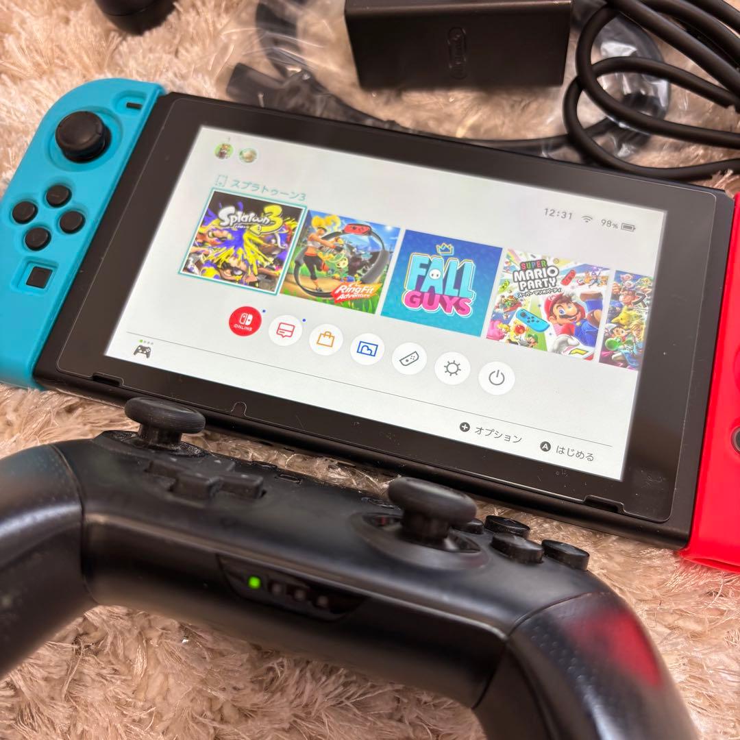【美品・即遊べるセット】NintendoSwitch本体＋人気ソフト＋Proコン