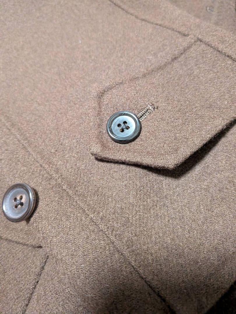 SHIPS シップス ダブルフェイスメルトンダッフルコートブラウン メンズ