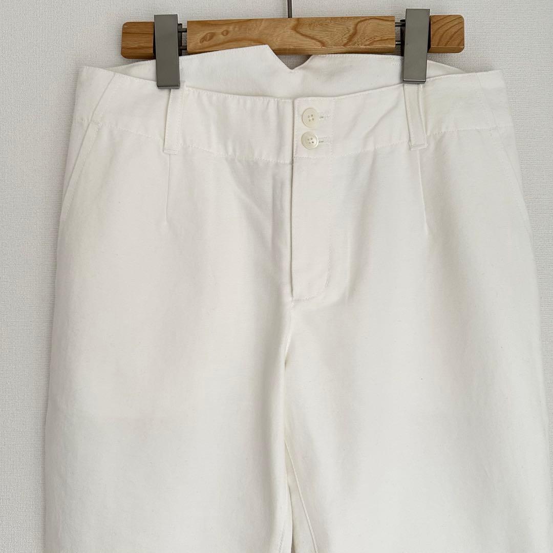 新品　PRISTINE プリスティン　オーガニックコットンパンツ 白