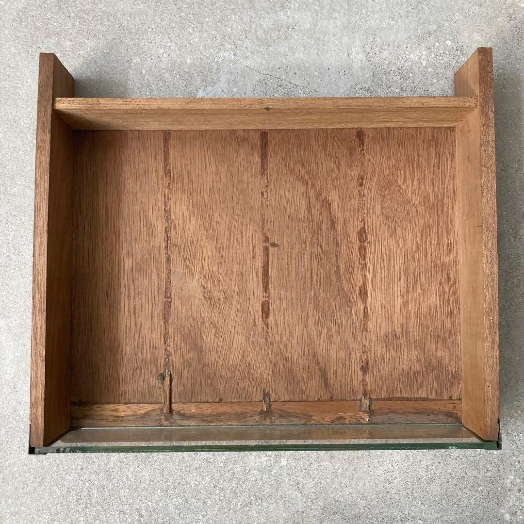 古家具 古道具 引き出し 前面ガラス 収納家具 ヴィンテージ家具