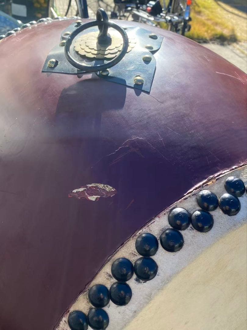 和太鼓鼓面】約47cm【胴高】約60cm和太鼓と太鼓台のセットになります 年代物