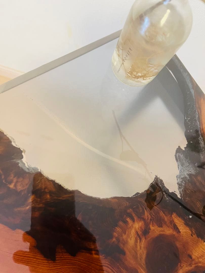 屋久杉　レジンテーブル　サイドテーブル　ソファテーブル