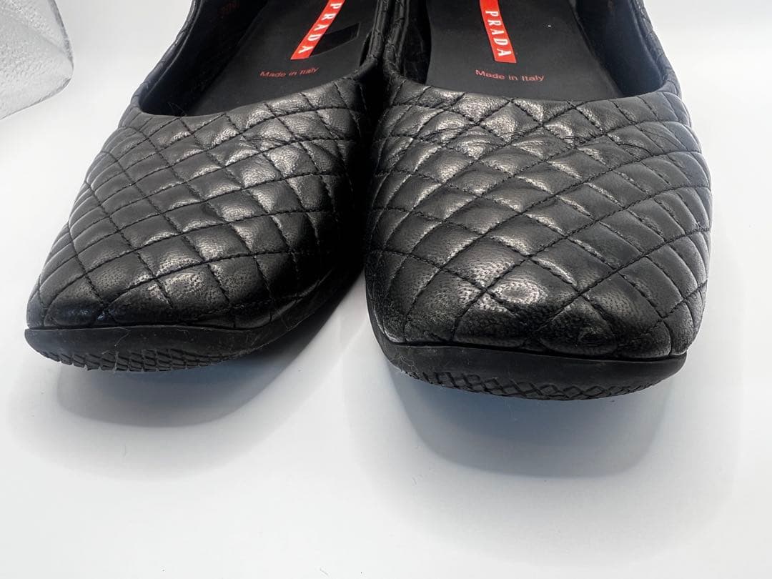 PRADA プラダ キルティング フラットシューズ 36.5（約23.5cm）黒