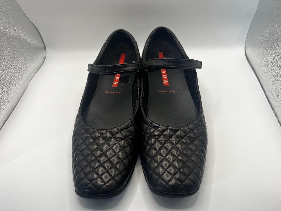 PRADA プラダ キルティング フラットシューズ 36.5（約23.5cm）黒