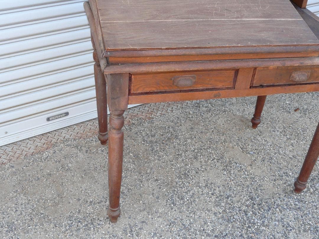 昭和レトロ　帳簿台　ドローイング　アンティーク　机 文机 テーブル 木製　作業台