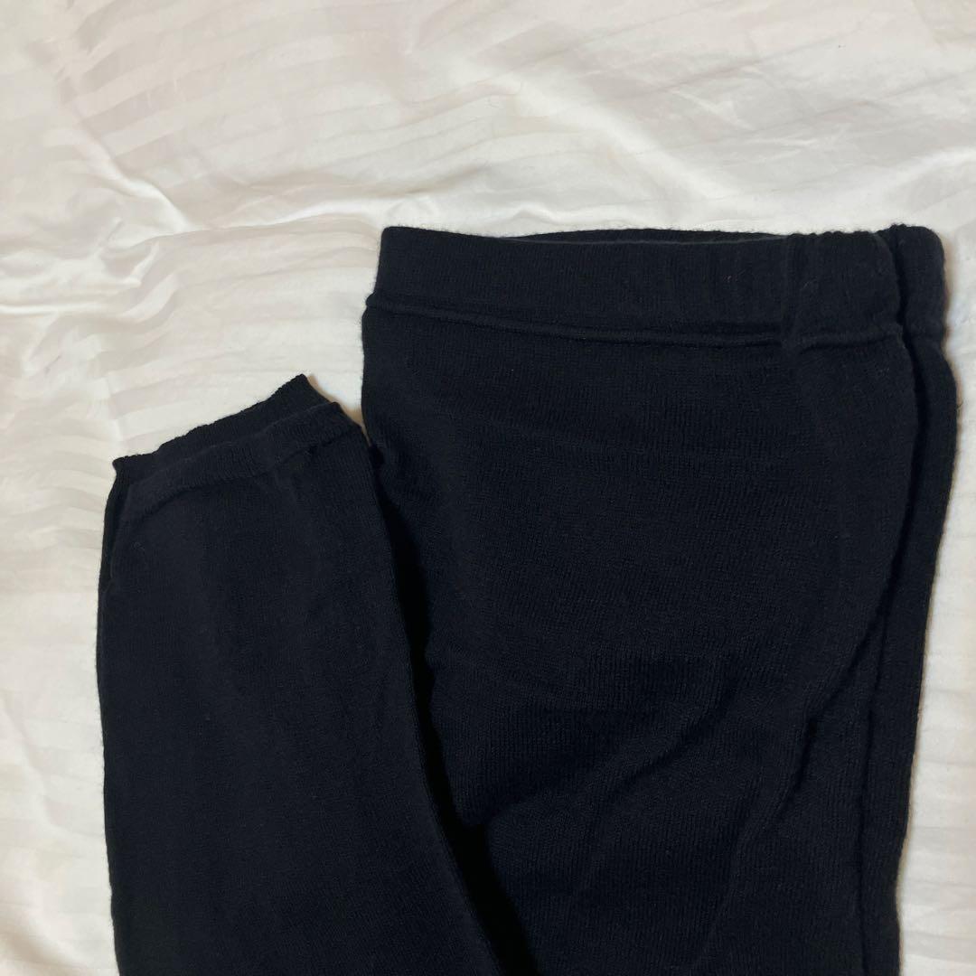 evam eva コットンカシミア　レギンス　ブラック　サイズ1 匿名配送