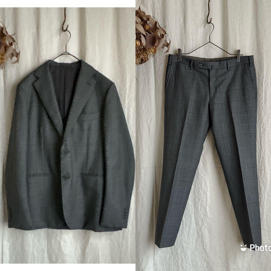 ユナイテッドアローズ ウインドウペン スーツ ウール100 パンツ ジャケット