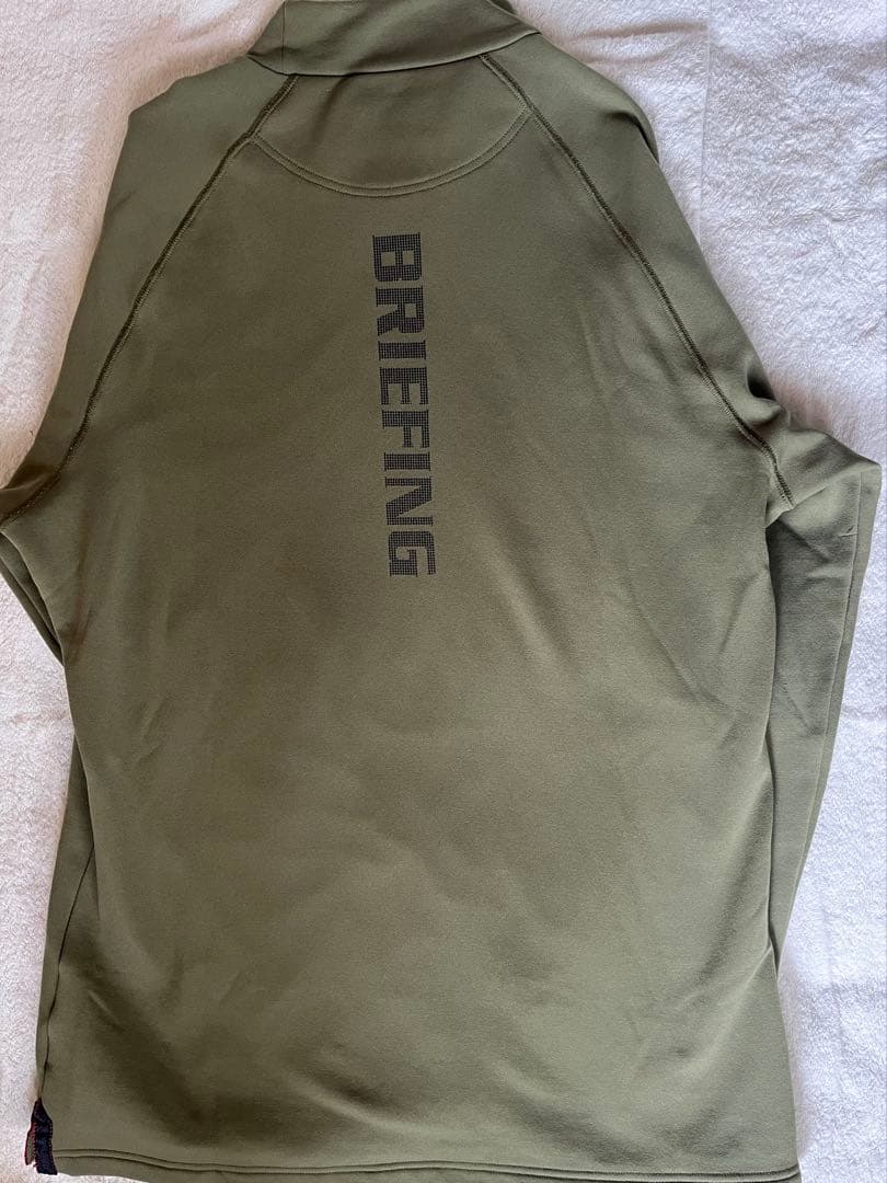 BRIEFING 長袖シャツ L オリーブ