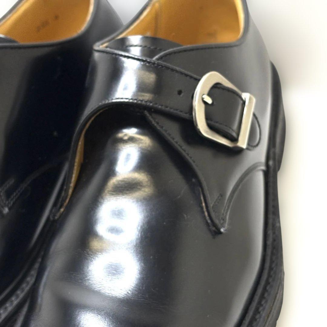 美品 REGAL リーガル シングルモンク プレーントゥ ブラック 25.5cm