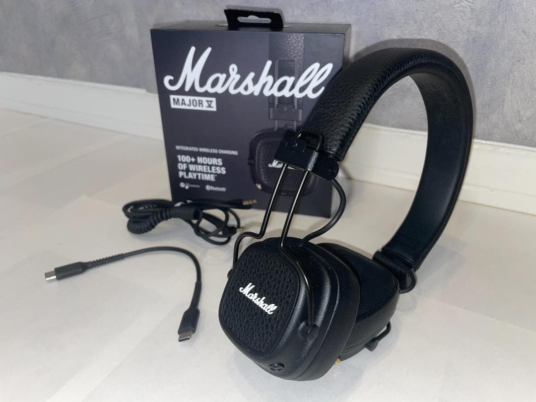 超美品 Marshall ワイヤレスヘッドフォン MAJOR V ブラック_12