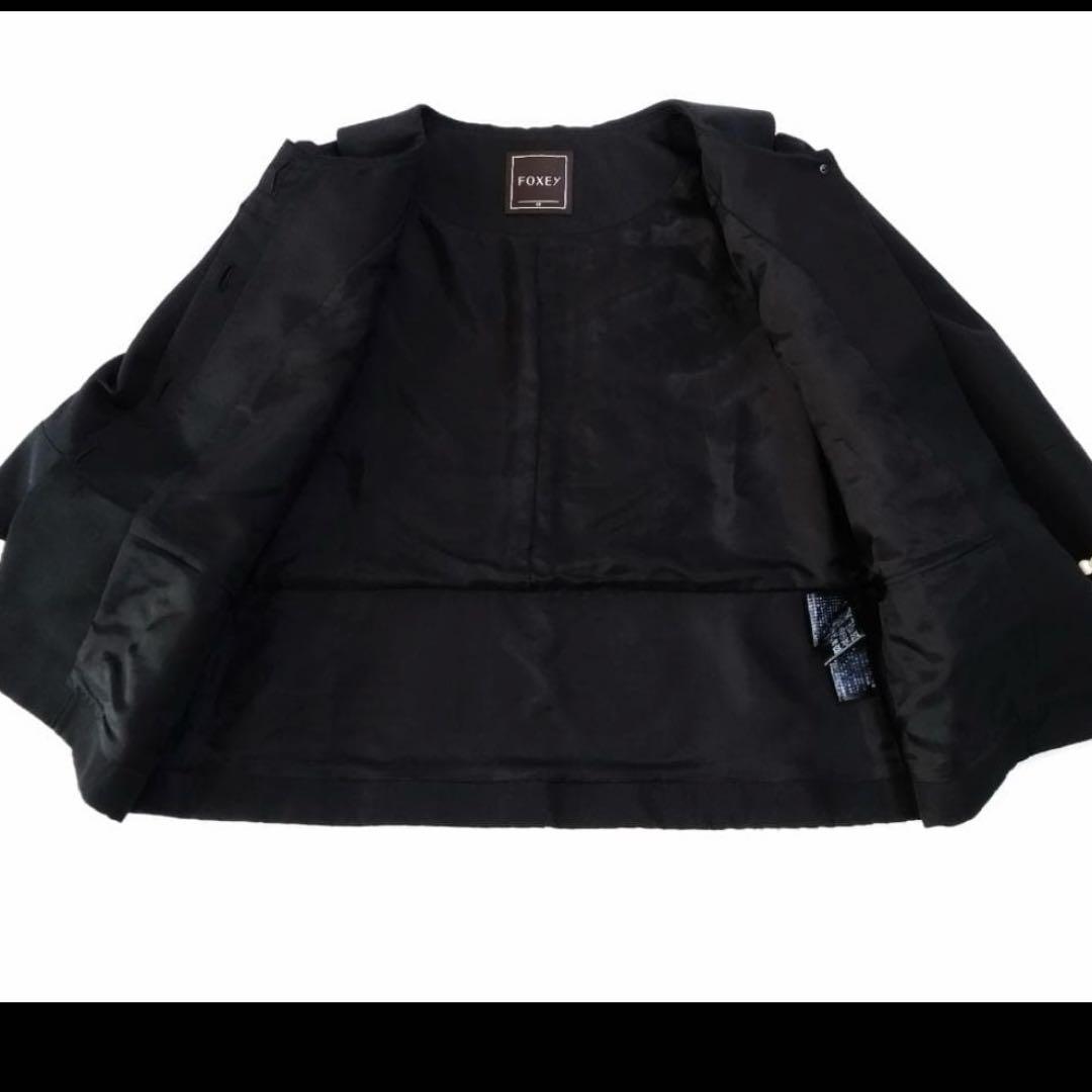 フォクシー パール ジャケット ワンピ セットアップ 黒