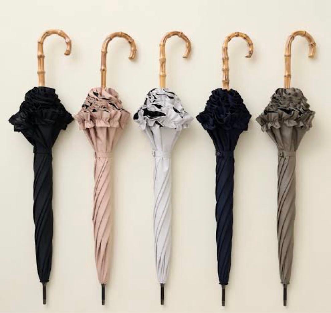 【サンバリア100】 2段 折りたたみ日傘 無地 ピンクフリル