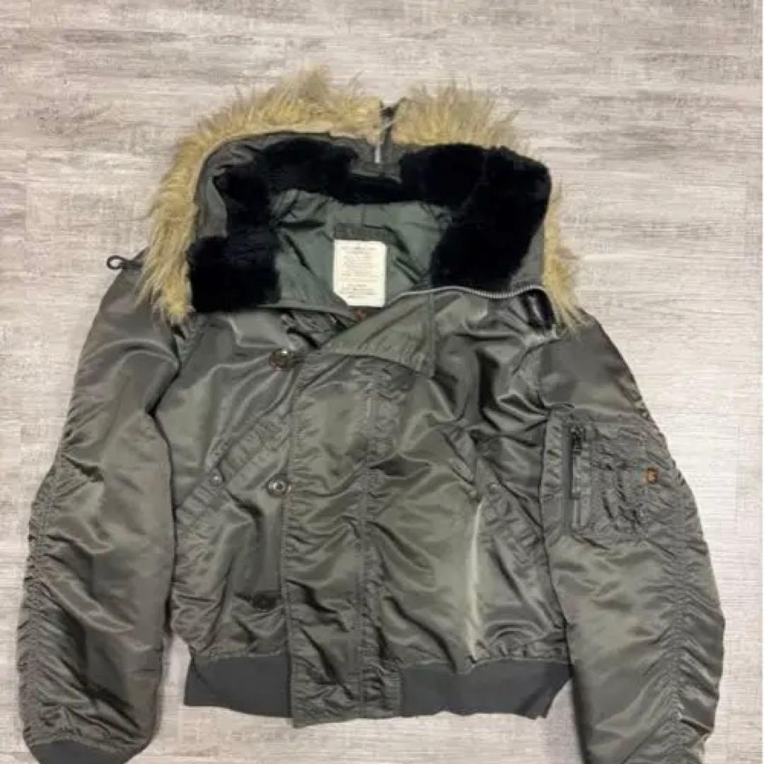 90s ヴィンテージ alpha n-2b フライトジャケット ファー 短丈