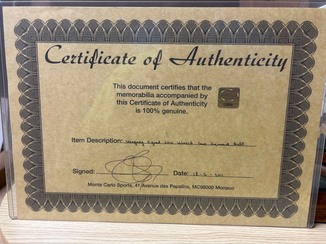 2010 FIFAワールドカップ ウルグアイ代表 サインボール