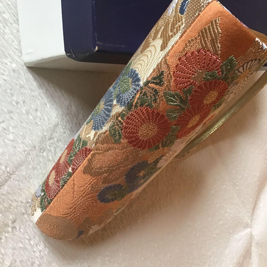 花柄刺繍 和装用バッグと草履セット　成人式　結婚式　卒業式