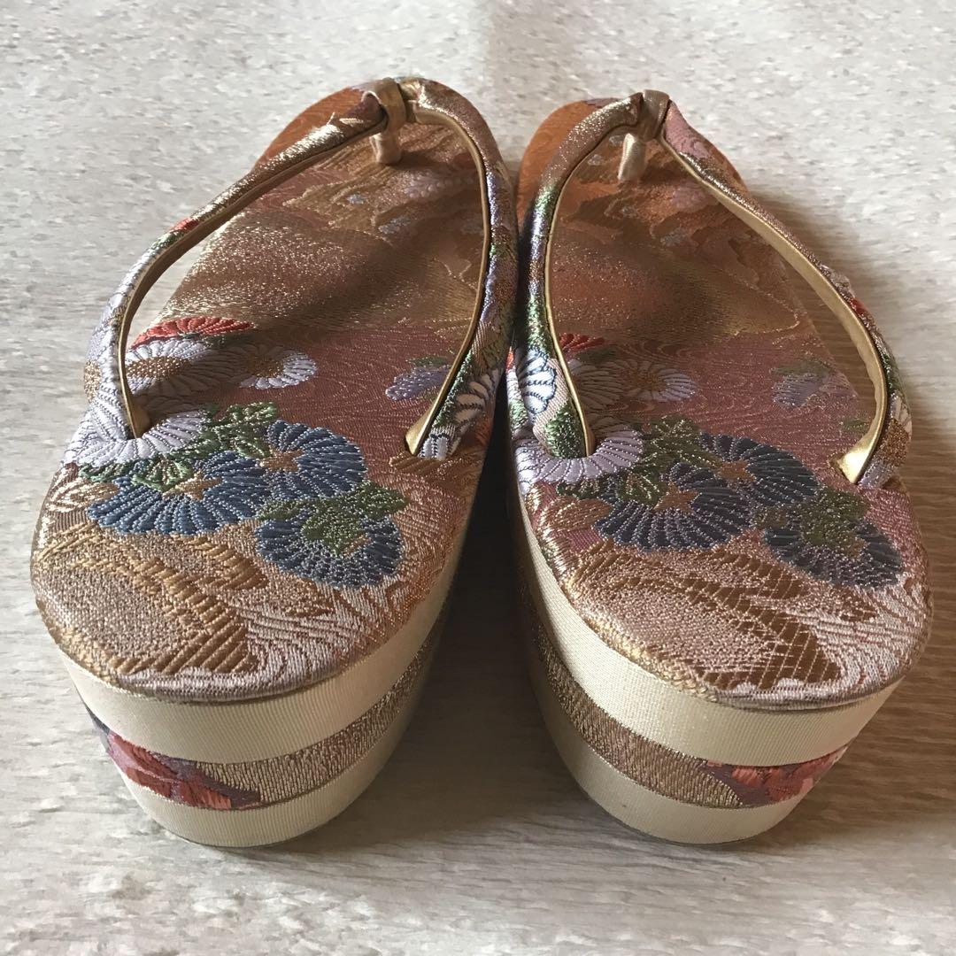 花柄刺繍 和装用バッグと草履セット　成人式　結婚式　卒業式