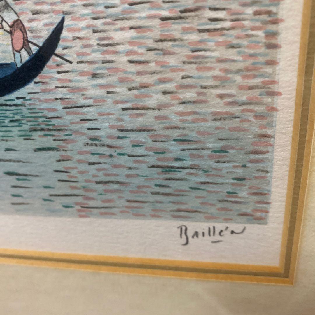 最終値下げIsabel Baillenの美しいイタリアベニスの風景 リトグラフ