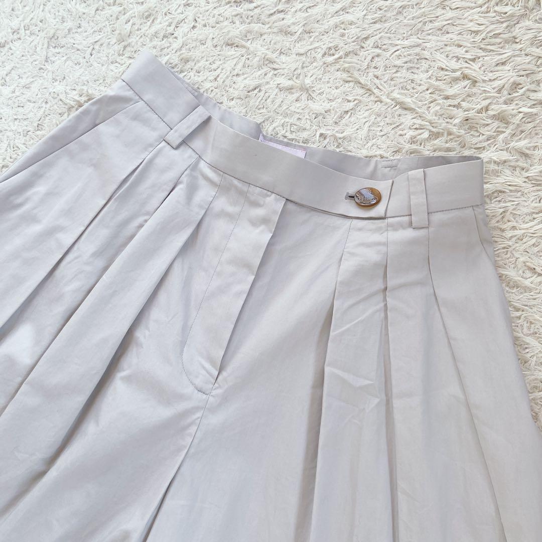 美品　ヴィヴィアンウエストウッド　ロゴボタン　タックキュロットスカート　2