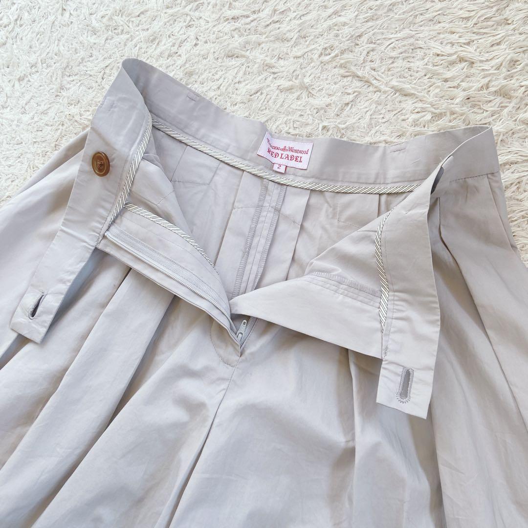 美品　ヴィヴィアンウエストウッド　ロゴボタン　タックキュロットスカート　2