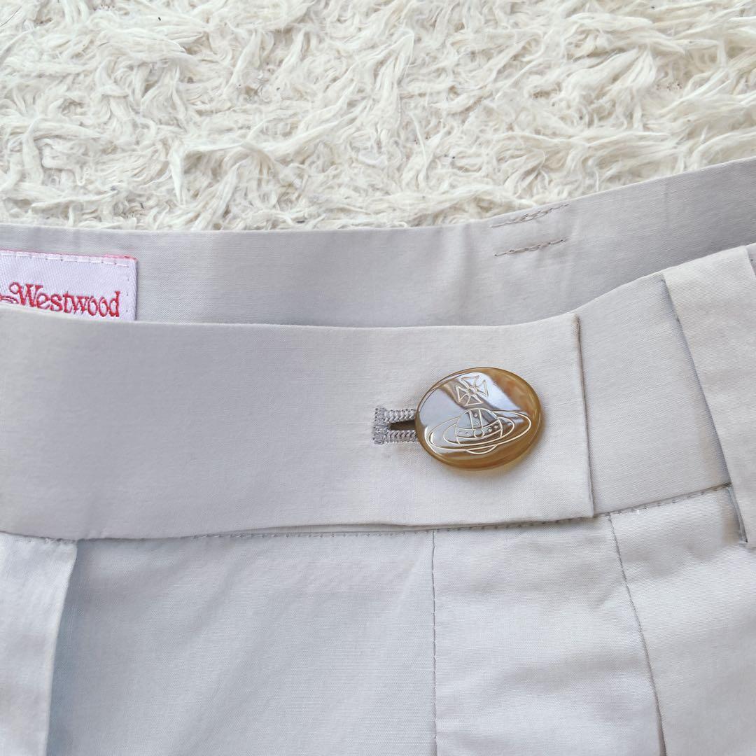 美品　ヴィヴィアンウエストウッド　ロゴボタン　タックキュロットスカート　2