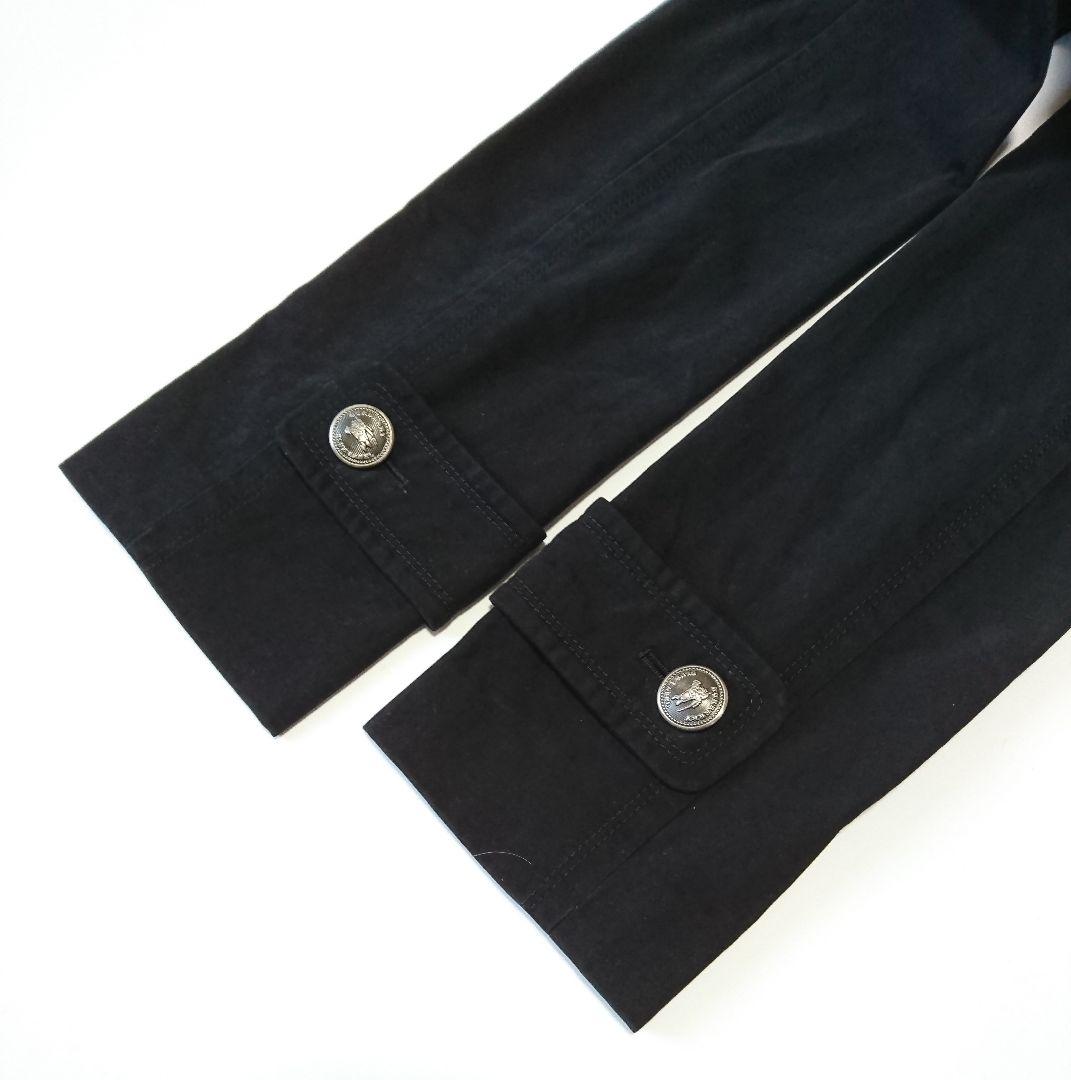 バーバリーブルーレーベル✨トレンチコート 銀ボタン 黒 38 コットン チェック