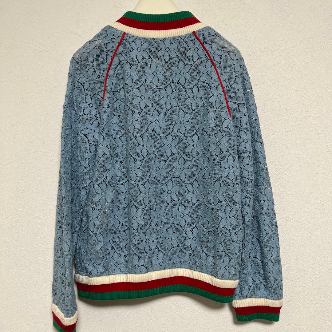 【希少】GUCCI 水色 レースジャケット　グッチ　130cm