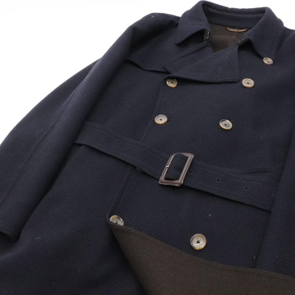 極上品　HERNO　ヘルノ　イタリア製　ダブルフェイス　ベルテッド　ウールコート