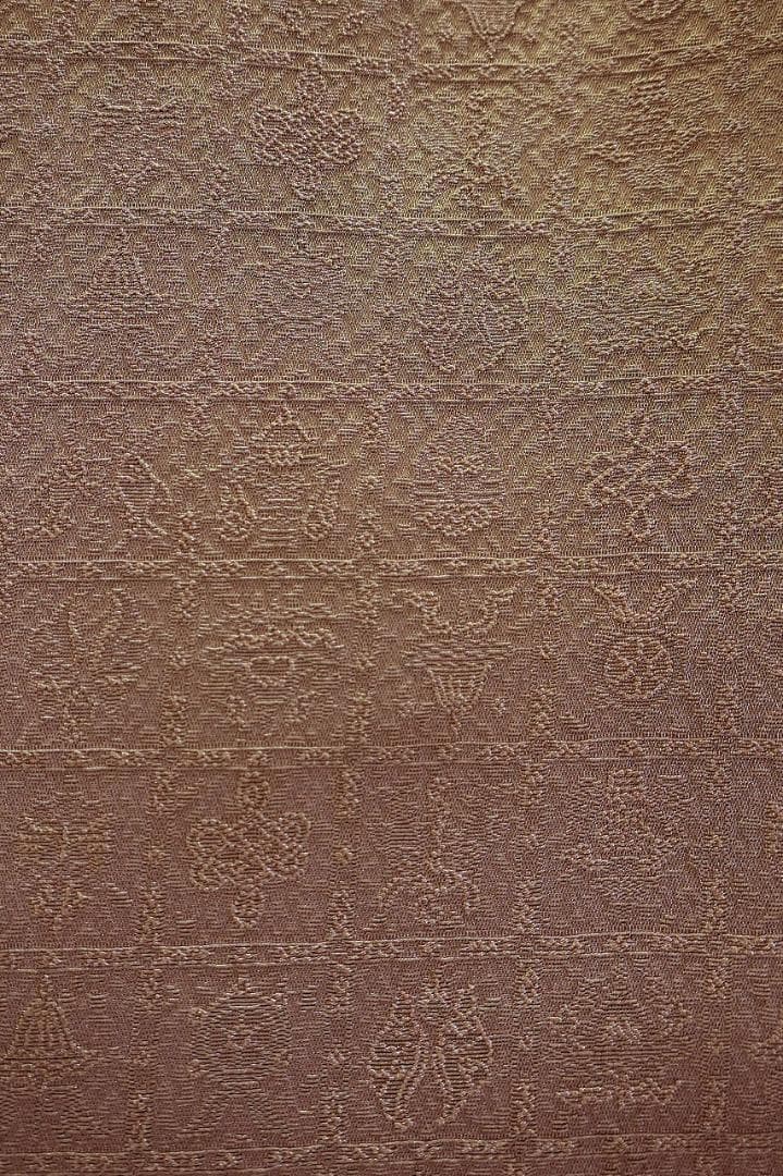 ★専用★美品 小紋 千地泰弘 作家物 ココアブラウン 格子身丈164.0cm正絹