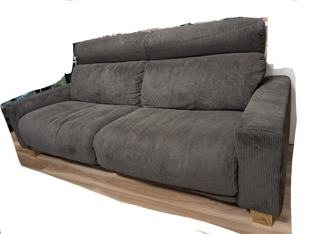 【期間限定値下】クラッシュゲート 3人掛けソファ リクライニングソファ