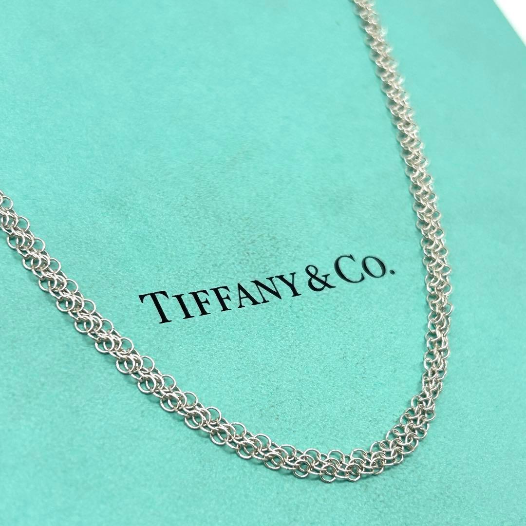 希少　ティファニー　メッシュ　チェーンのみ　ネックレス　シルバー　約80cm