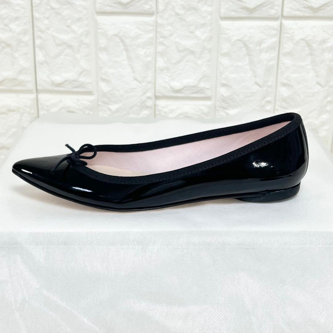 美品♡repetto Brigitte バレエフラットパンプス　エナメル　黒