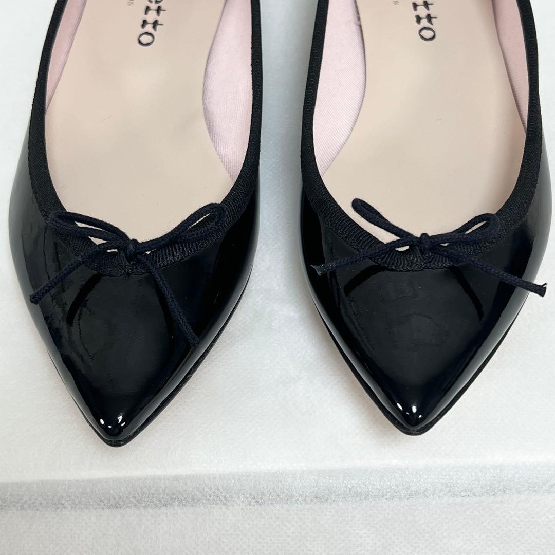 美品♡repetto Brigitte バレエフラットパンプス　エナメル　黒