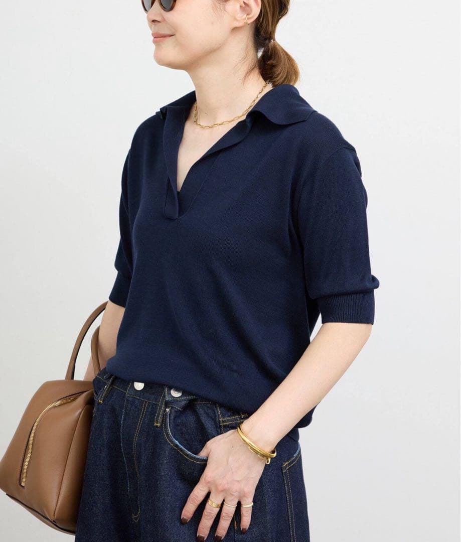 3.5万deuxieme classe⭐︎25SS SOIE POLOSHIRT