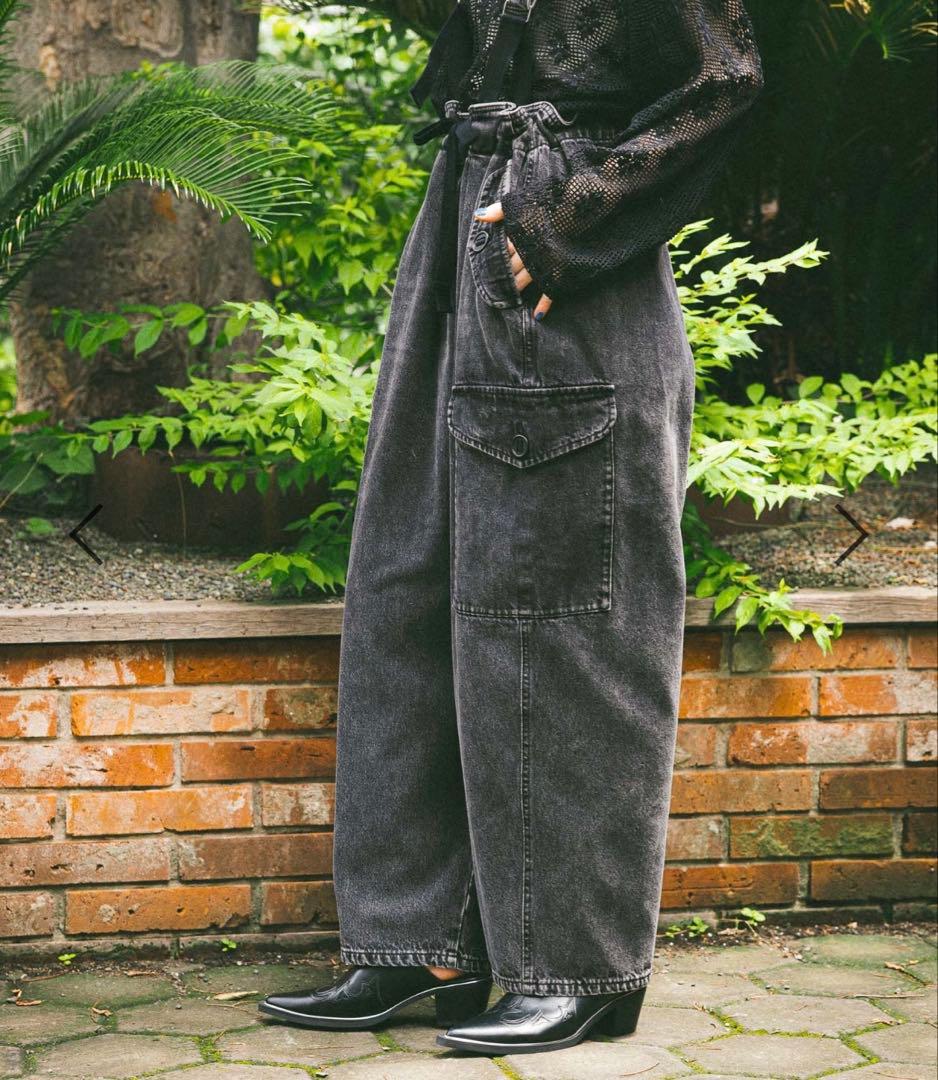 メロンパンナちゃん♡ 　niko and...サスペンダー付ブラックデニム