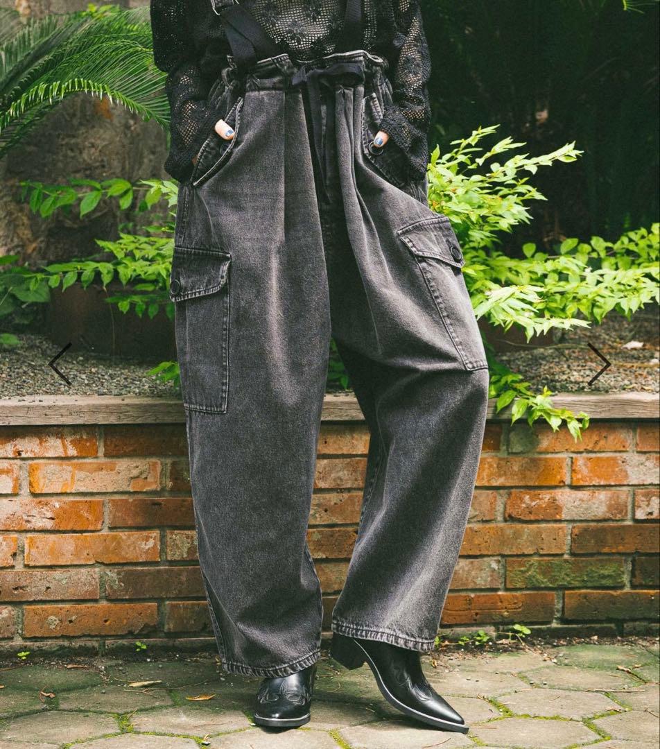 メロンパンナちゃん♡ 　niko and...サスペンダー付ブラックデニム