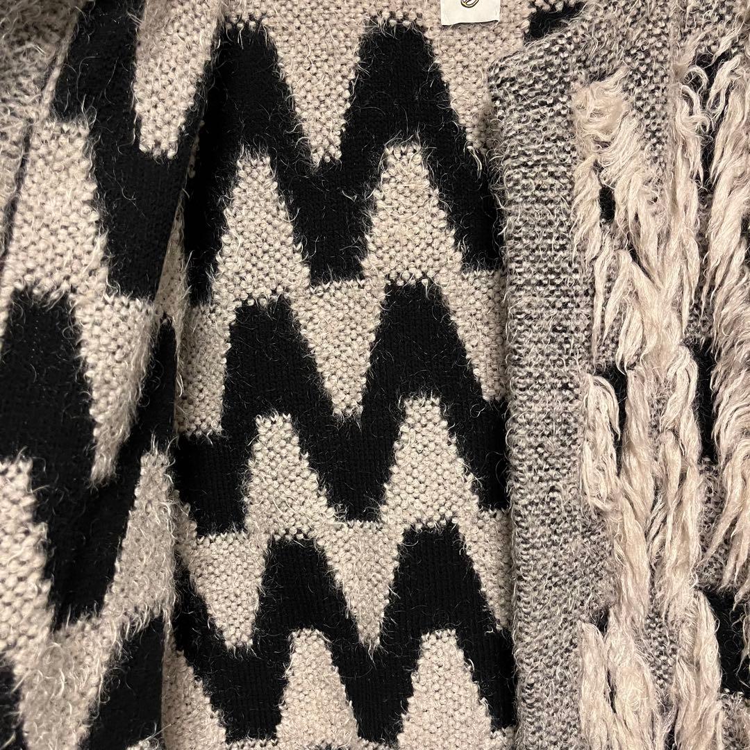 【完売商品】　6(roku) フリンジジャガードベスト