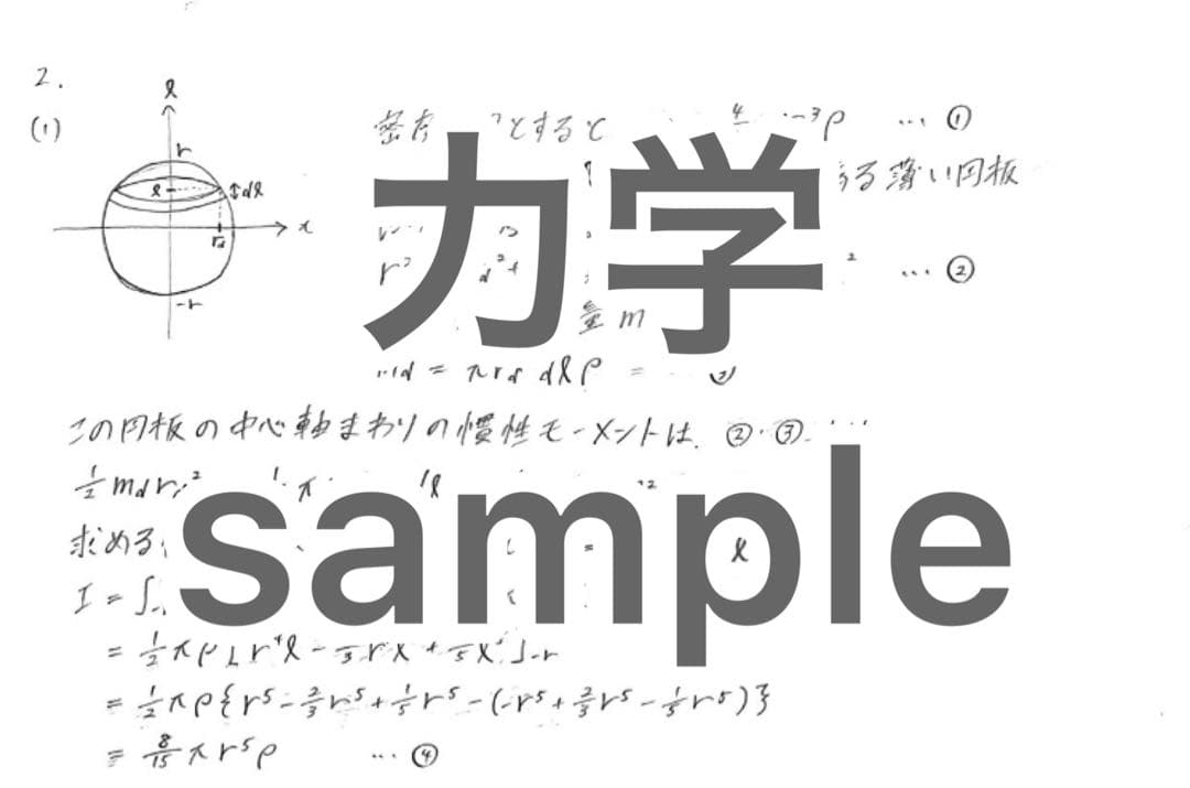 東京科学大院 融合理工学系 院試解答・問題