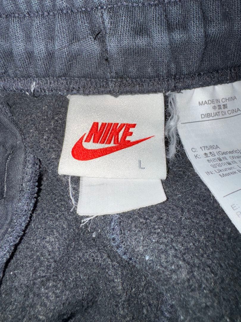 NIKE × STUSSY ナイキ ステューシー 刺繍ロゴ スウェットパンツ 黒