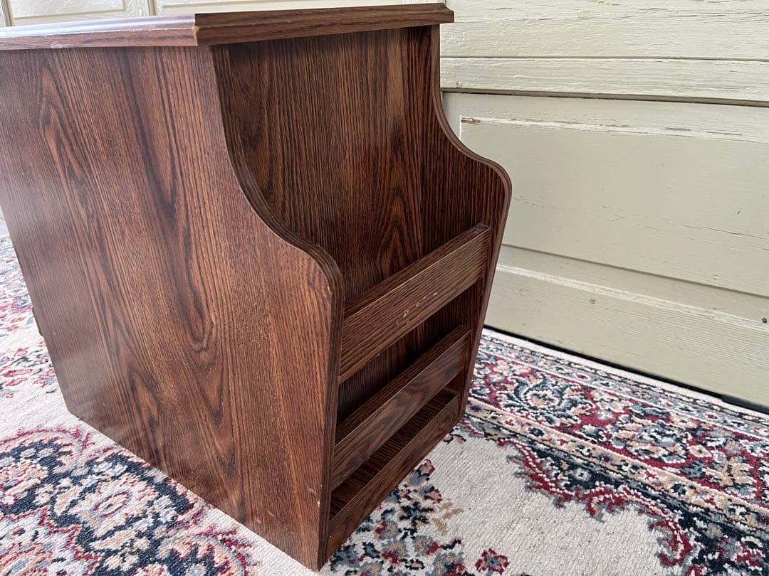 Sauder 【アメリカ老舗家具メーカー】木製マガジンラック付きキャビネット