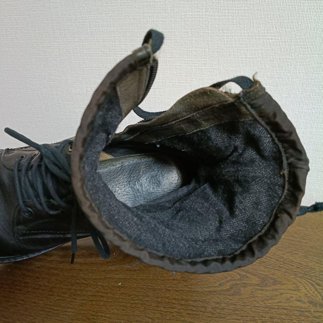 アルフレッドバニスター 41 レースアップ サイドジップ ブーツ 黒 レザー