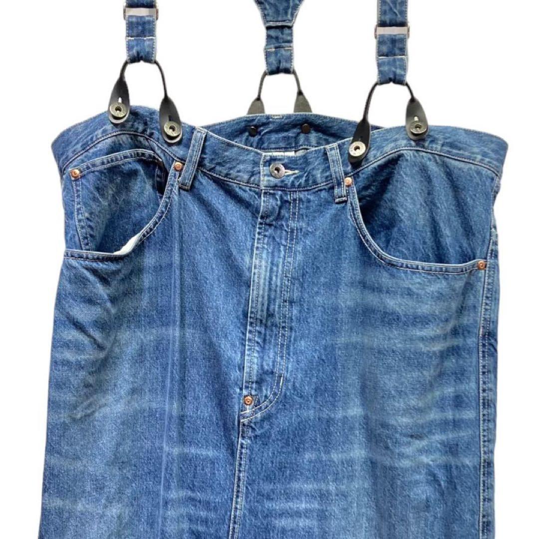 サロペット・オーバーオール・オールインワン rhodolirion 5Pockets Suspender Denim