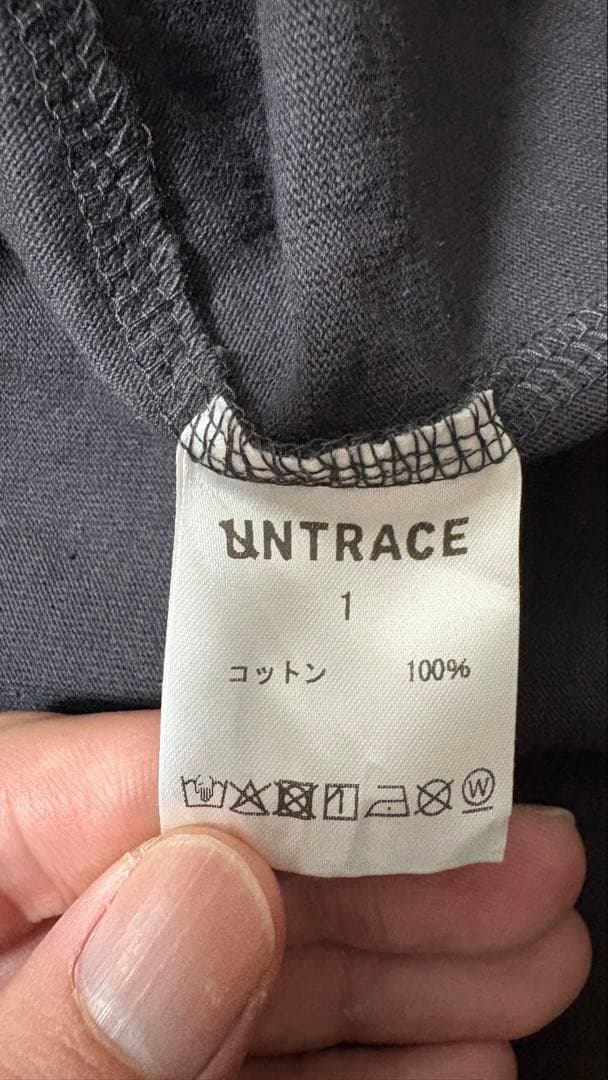 UNTRACE L/Sボックスティー チャコールsize1
