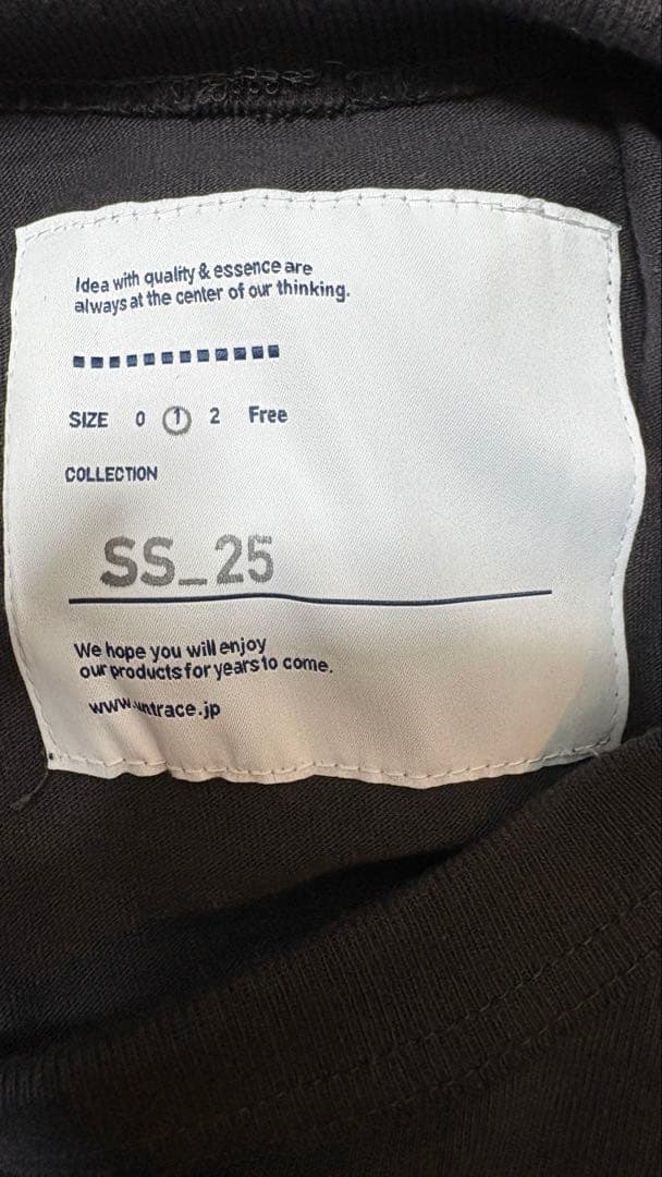 UNTRACE L/Sボックスティー チャコールsize1