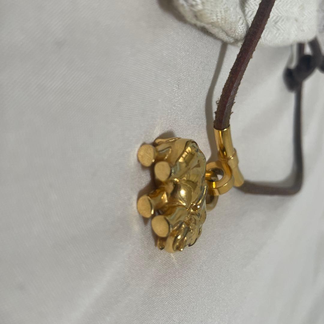 HERMES カデナ　象　チャーム　ゴールド