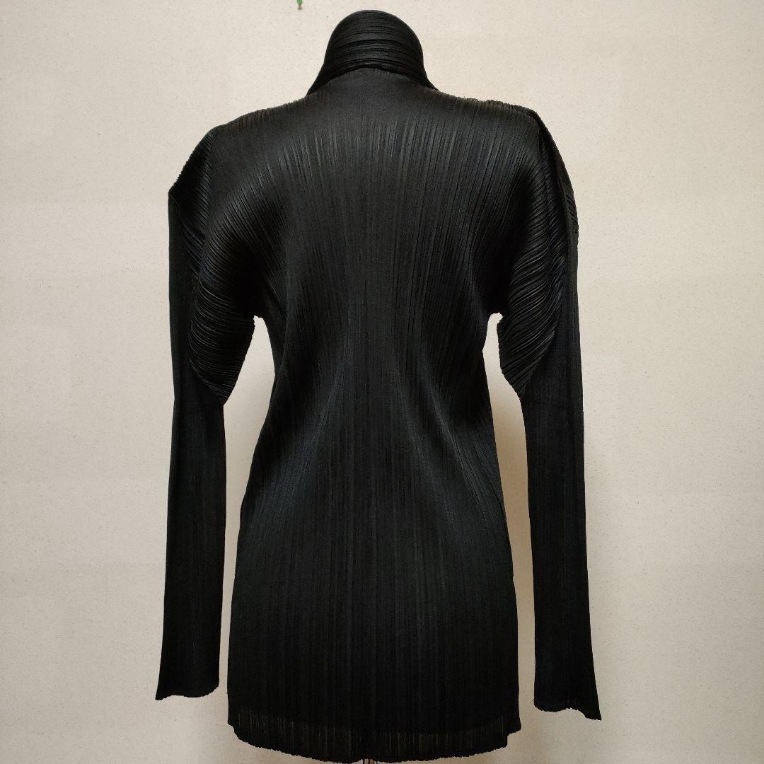 PLEATS PLEASE イッセイミヤケ 長袖襟付きカーディガン　ジャケット