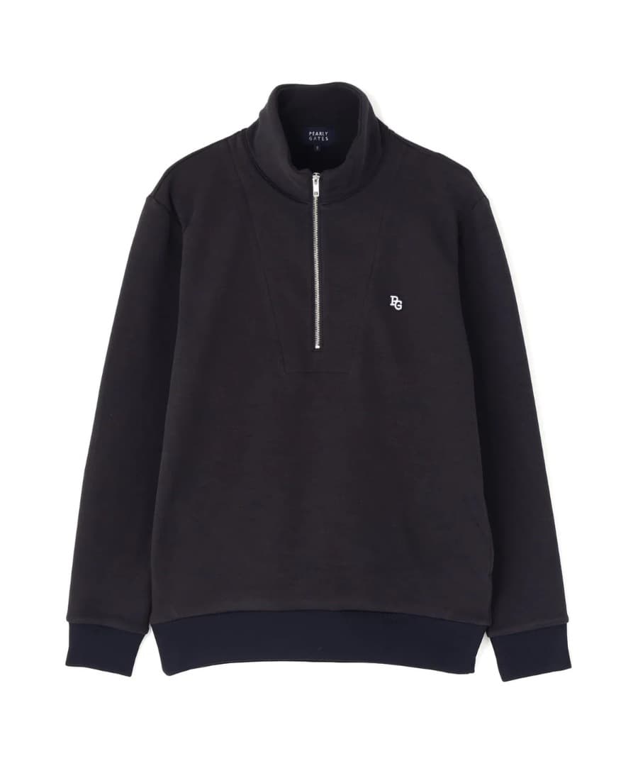 PEARLY GATES ツイル裏毛スウェットハーフジップアップ サイズ6