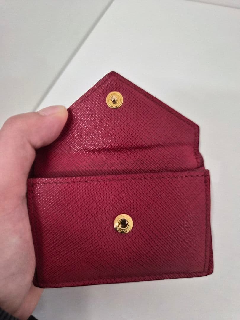PRADA サフィアーノレザー 三つ折り財布 レッド