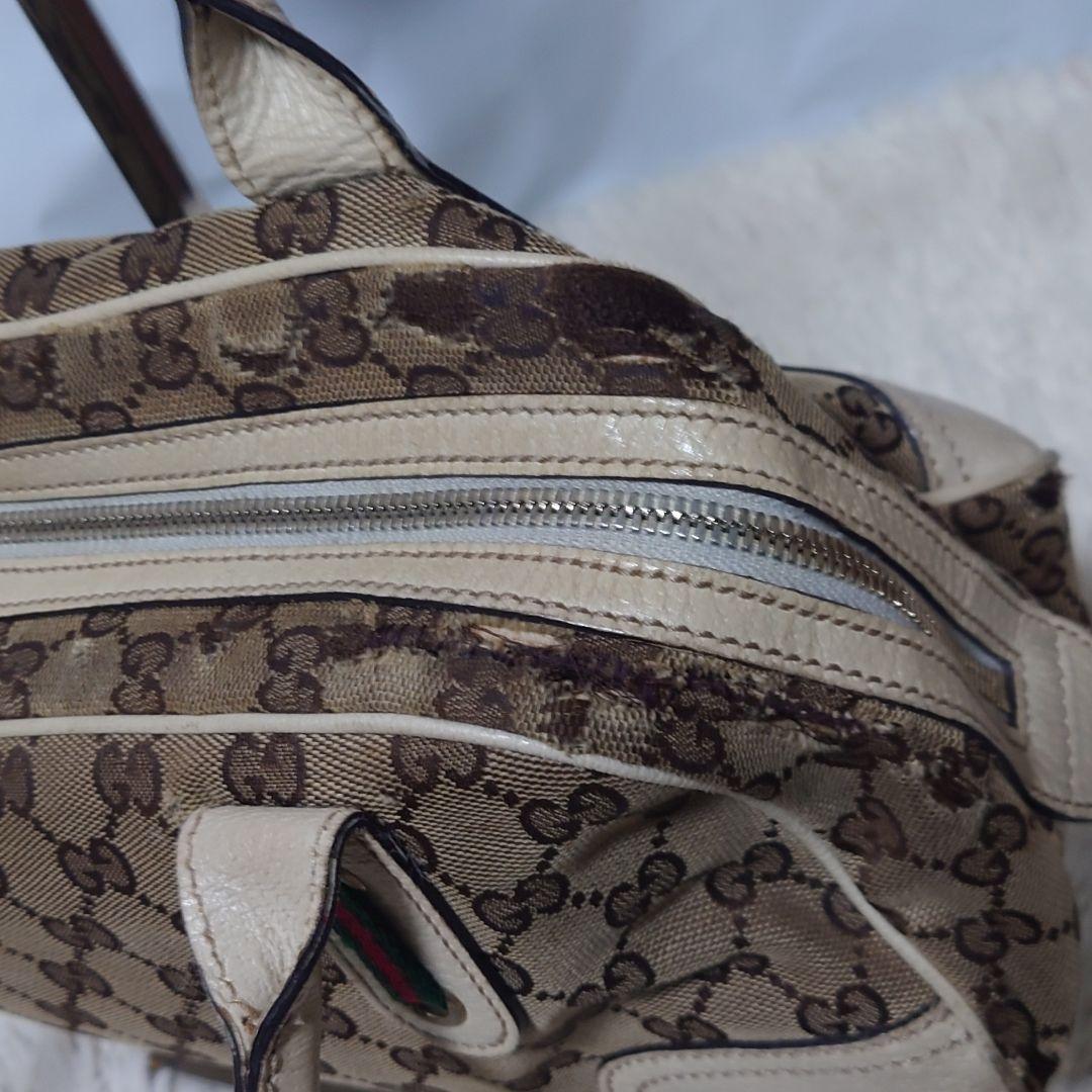 【希少】GUCCI ミニボストンバッグ GG柄 シェリーラインリボン プリンシー